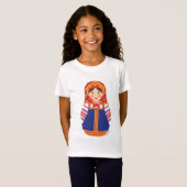Russisch Matryoshka Girls T-shirt (Voorkant volledig)