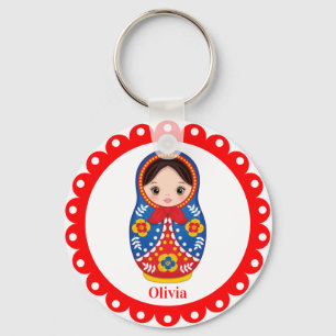 Russisch Matryoshka, Nesting Babushka Doll Sleutel Sleutelhanger