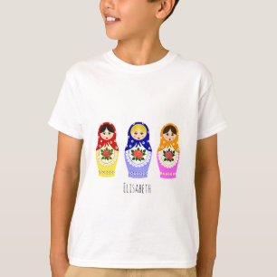Russisch matryoshka poppen kinder shirt