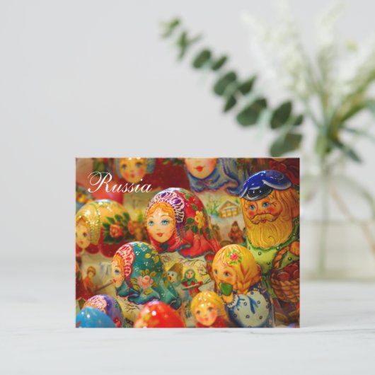 Russisch matryoshka's Briefkaart (Staand voorkant)