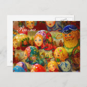 Russisch matryoshka's Briefkaart (Voorkant / Achterkant)