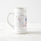 Russisch meisje Silhouette vlag Bierpul (Links)