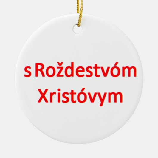 Russisch met kerstmis keramisch ornament (Voorkant)