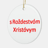 Russisch met kerstmis keramisch ornament (Links)