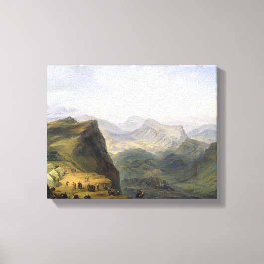 Russisch militair kamp in Dagestan, 1895 Canvas Afdruk (Voorkant)