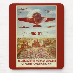  Russisch monogram mousepad op maat voor de Russis Muismat