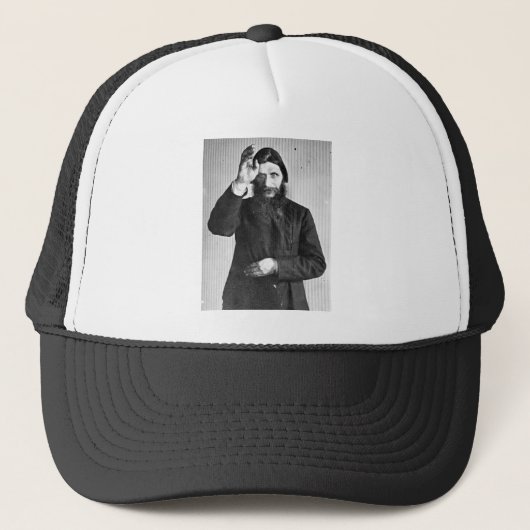 Russisch Mystic Grigori Yefimovich Rasputin Trucker Pet (Voorkant)