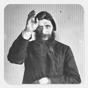 Russisch Mystic Grigori Yefimovich Rasputin Vierkante Sticker