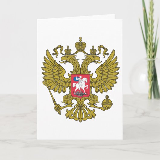 Russisch nationaal embleem kaart (Voorkant)