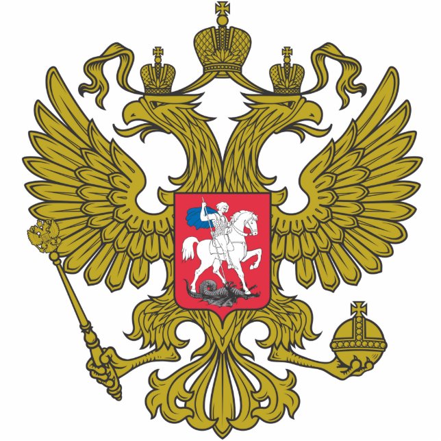 Russisch nationaal embleem staand fotobeeldje  (Voorkant)