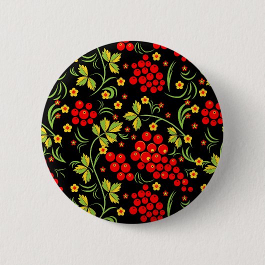 Russisch nationaal patroon ronde button 5,7 cm (Voorkant)