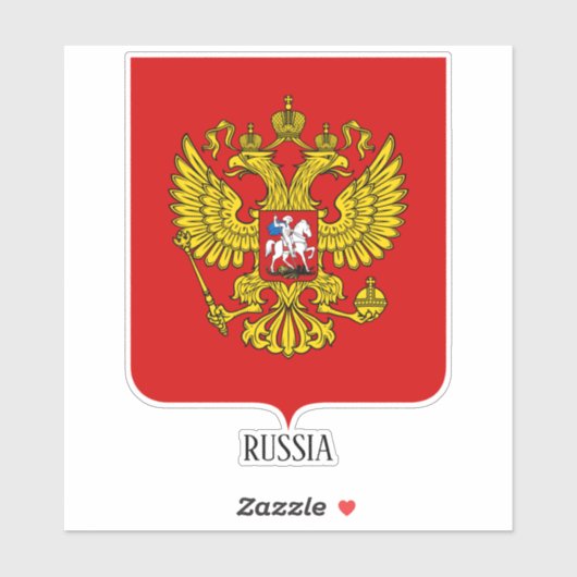 Russisch nationaal wapenschild sticker (Vel)