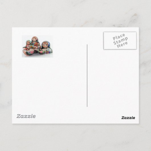 Russisch Nesting Doll Briefkaart (Achterkant)