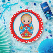 Russisch Nesting Doll Matryoshka-Bord Papieren Bordje (Feest)