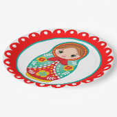 Russisch Nesting Doll Matryoshka-Bord Papieren Bordje (Gekanteld)