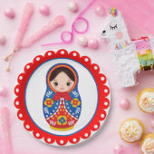 Russisch Nesting Doll Matryoshka-Bord Papieren Bordje (Feest)