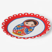 Russisch Nesting Doll Matryoshka-Bord Papieren Bordje (Gekanteld)