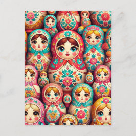 Russisch nestpop briefkaart