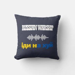 Russisch oorlogsschip. Ga naar*** zelf Design Kussen