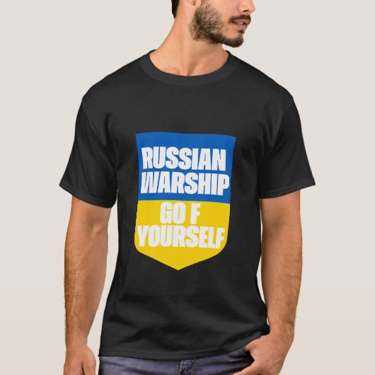 Russisch oorlogsschip, ga zelf naar de vlag t-shirt (Voorkant)
