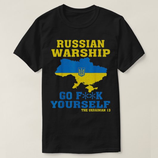Russisch oorlogsschip gaat naar jezelf t-shirt (Design voorkant)