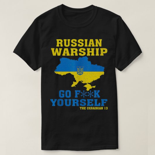 Russisch oorlogsschip gaat naar jezelf t-shirt (Design voorkant)