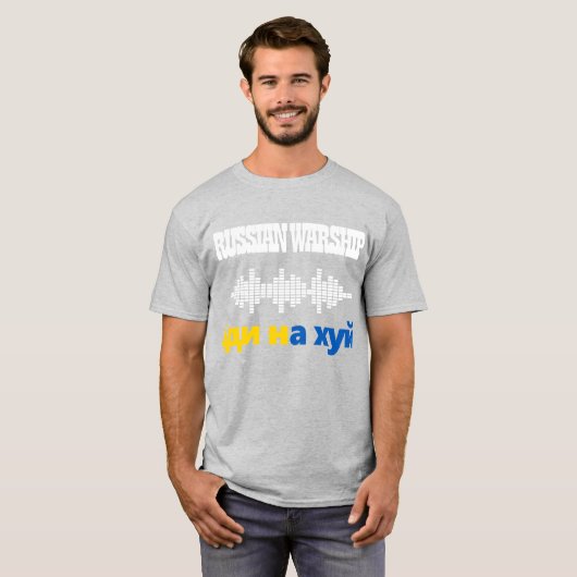 Russisch oorlogsschip gaat uzelf in, stop de oorlo t-shirt (Voorkant volledig)