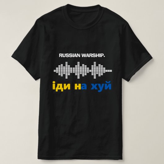 Russisch oorlogsschip gaat uzelf in, stop de oorlo t-shirt (Design voorkant)