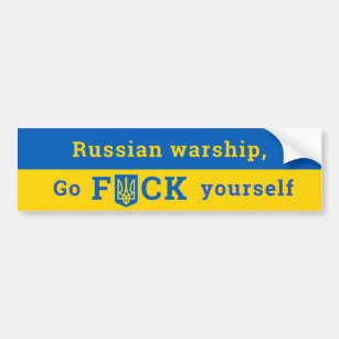 Russisch oorlogsschip gaat uzelf Oekraïne steunen Bumpersticker