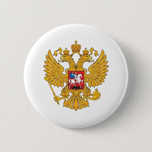 Russisch-oranje Ronde Button 5,7 Cm (Voorkant)