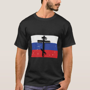 Russisch-orthodox Christelijk Vlaggenkruis T-shirt