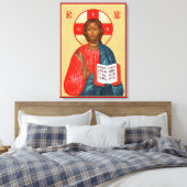 Russisch-orthodox icoon van Jezus Christus Canvas Afdruk (Insitu (Slaapkamer))