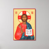 Russisch-orthodox icoon van Jezus Christus Canvas Afdruk (Voorkant)