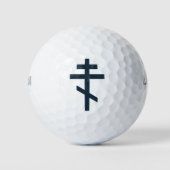 Russisch-orthodox kruis golfballen (Voorkant)