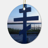 Russisch-orthodox kruis keramisch ornament (Links)