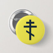 Russisch-orthodox kruis ronde button 5,7 cm (Voorkant /achterkant)