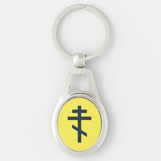 Russisch-orthodox kruis sleutelhanger (Voorkant)
