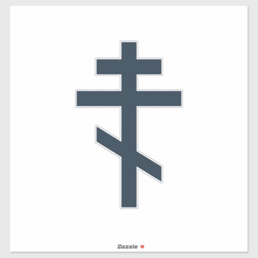 Russisch-orthodox kruis sticker (Vel)