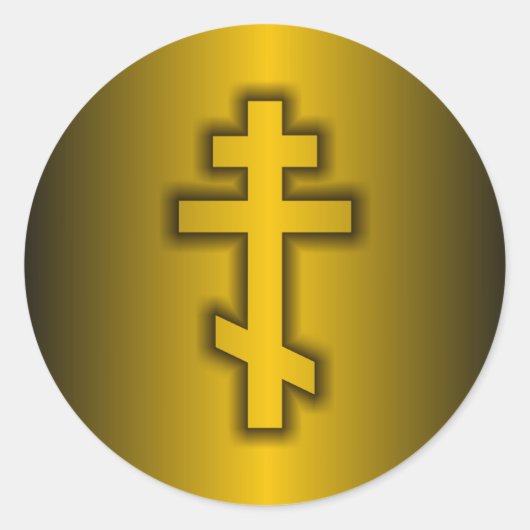 Russisch-orthodox Ronde Sticker (Voorkant)