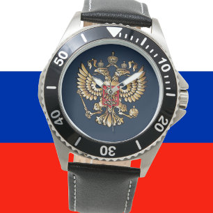 Russisch-orthodoxe Amerikaanse vlag Horloge