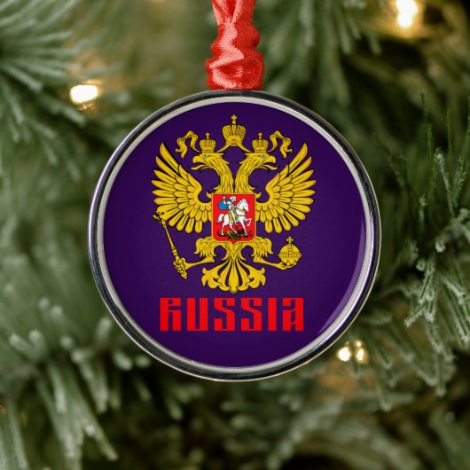 Russisch-orthodoxe Amerikaanse vlag Metalen Ornament (Boom)