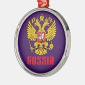 Russisch-orthodoxe Amerikaanse vlag Metalen Ornament (Links)