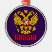 Russisch-orthodoxe Amerikaanse vlag Metalen Ornament (Voorkant)