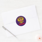 Russisch-orthodoxe Amerikaanse vlag Ronde Sticker (Envelop)