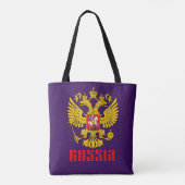Russisch-orthodoxe Amerikaanse vlag Tote Bag (Achterkant)