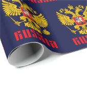 Russisch-orthodoxe Eagle Flag Cadeaupapier (Rol Hoek)