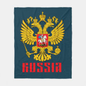 Russisch-orthodoxe Eagle Flag Fleece Deken (Voorkant)
