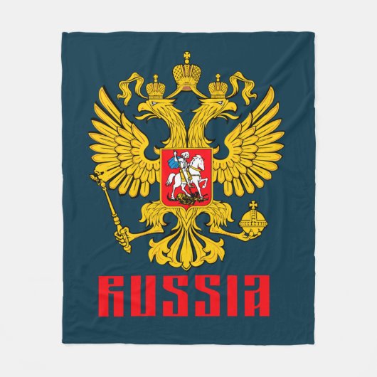 Russisch-orthodoxe Eagle Flag Fleece Deken (Voorkant)