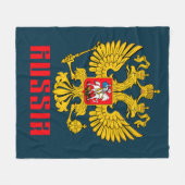Russisch-orthodoxe Eagle Flag Fleece Deken (Voorkant (Horizontaal))