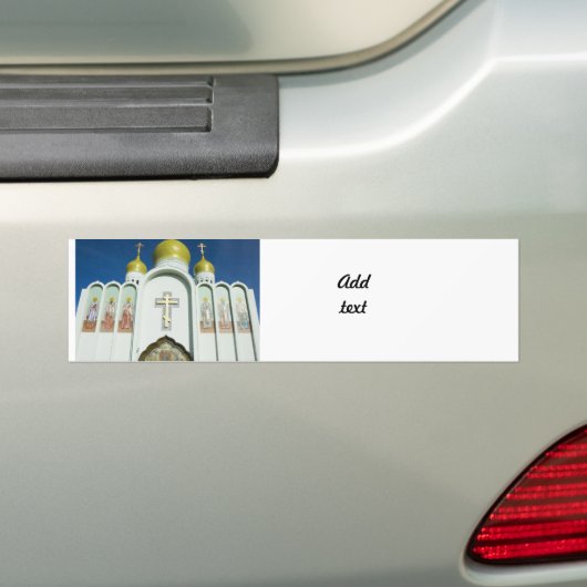 Russisch-orthodoxe kerk bumpersticker (Op auto)